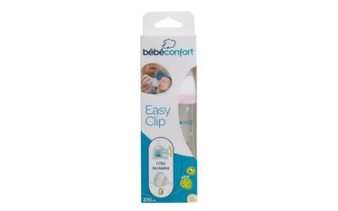 BIBERON EASY CLIP PP 270 ML ROSE + TETINE T1 DEBIT MOYEN - Image 5