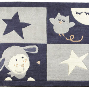 Tapis de chambre tufté main 100% acrylique, rectangle 130 x90 cm MERLIN - SAUTHON