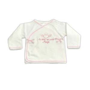 Brassière Blanche brodée "Je suis une petite Princesse"- Rose