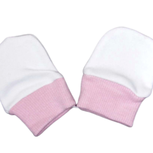 Paire de Moufles Naissance - Rose