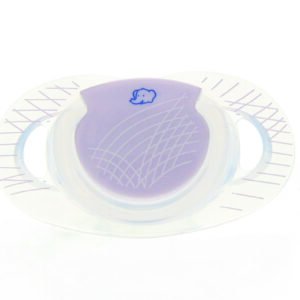 Lot 2 Sucettes 12mois+ DENTAL SAFE - GRAPHIC DOT Violet - BÉBÉ CONFORT