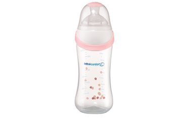 BIBERON EASY CLIP PP 270 ML ROSE + TETINE T1 DEBIT MOYEN - Image 2