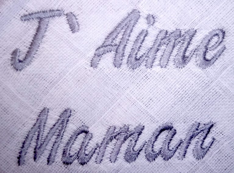 Lange Blanc Brodé "J'aime Maman" - MIGNON - Image 5