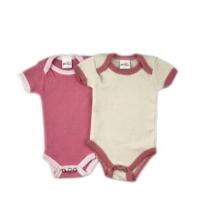 Body Manches Courtes 100% Coton - ROSE