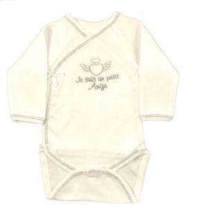 Body Brassière manches longues "Je suis un ange"