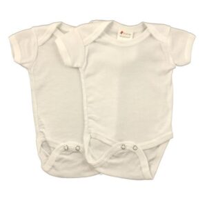 Body Manches Courtes 100% Coton - BLANC