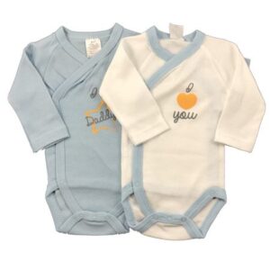 Lot 2 Bodies Brassière Manches Longues "DADDY" - Garçon