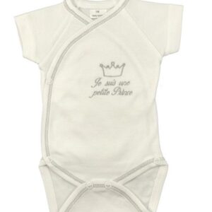 Body Brassière Manches Courtes "Prince" - Gris - 1Mois