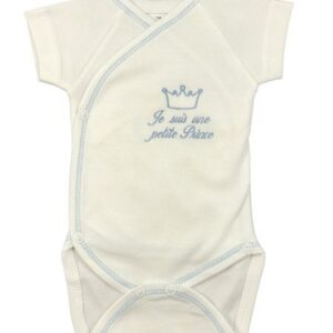 Body Brassière Manches Courtes "Prince" - Bleu - 1 Mois