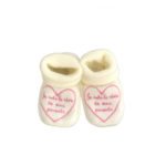 Paire de Chaussons naissance brodés "Je suis le rêve de mes parents" - GARÇON/MIXTE - Image 5