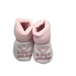 Paire de Chaussons naissance brodés "Je suis un petit ange" - TU - Image 2