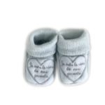 Paire de Chaussons naissance brodés "Je suis le rêve de mes parents" - GARÇON/MIXTE - Image 3