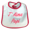 Lot de 3 bavoirs brodés "J'aime papi" - Bébé Caramel - Image 2