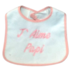 Lot de 3 bavoirs brodés "J'aime papi" - Bébé Caramel - Image 3