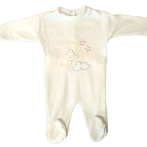 Grenouillère coton Motifs Divers - Vanille - Mignon