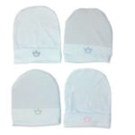 Bonnet Naissance Blanc - Couronne Couleur - FRUIT DE MA PASSION