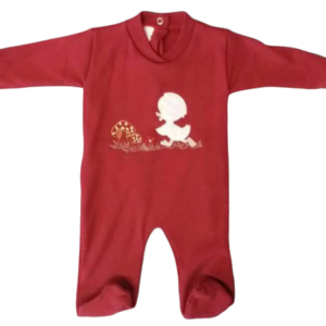 Grenouillère coton Motifs Divers - Rouge Foncé/3m - Mignon