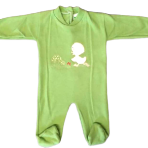 Grenouillère coton Motifs Divers - Vert/6m - Mignon