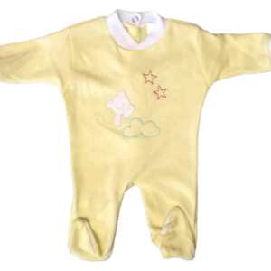 Grenouillère coton Motifs Divers - Jaune - Mignon