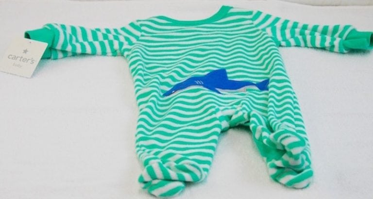 Grenouillère en coton éponge - Requin - CARTER'S - Image 2