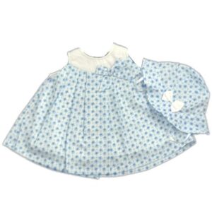 Robe et Chapeau assortis - Bleue Fleurie - FDMP