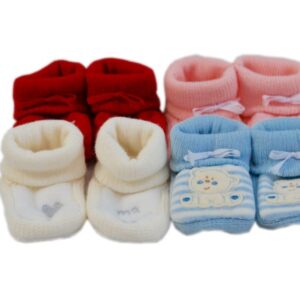 Paire de Chaussons naissance brodés en Motifs OURSON - TU