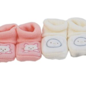 Paire de Chaussons naissance à Motifs brodés - TU