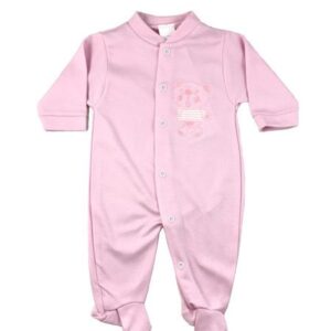 Grenouillère Coton Rose - Ourson - FDMP