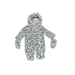 COMBI-PILOTE MOUFLES INTÉGRÉES MOTIF LÉOPARD GRIS ET NOIR