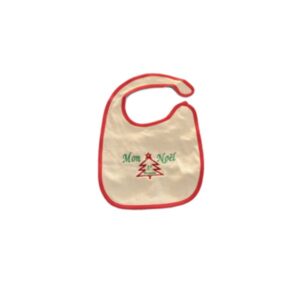 BAVOIR FRUIT DE MA PASSION - SPECIALE " MON PREMIER NOEL " - motif sapin rouge/vert