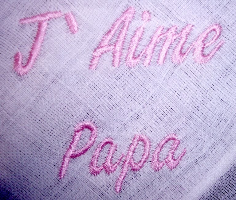 Lange Blanc Brodé "J'aime Papa" - MIGNON - Image 4