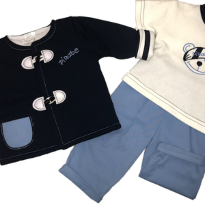 Ensemble 3 pièces Pantalon, T-shirt et Manteau - OURSON PIRATE