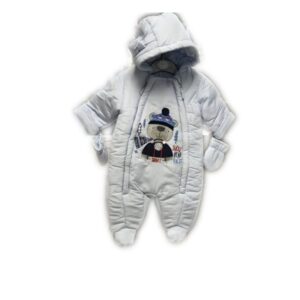 DOUDOUNE BEBE MODELE GRENOUILLERE- Garcons " Snow Bear Races "
