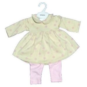 Robe et Legging assortis - Rose et Beige à pois