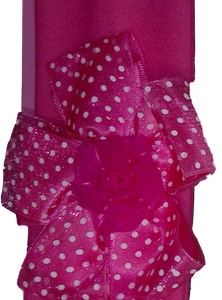 Bandeau bébé fille Fushia - Noeud à Pois - BEBE CARAMEL