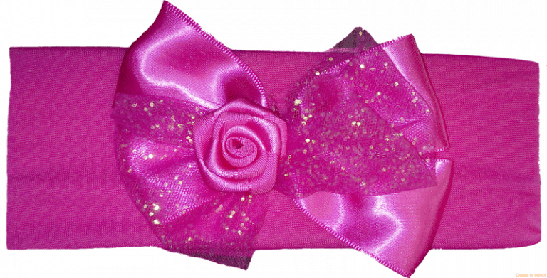 bandeau fushia noeud paillettes