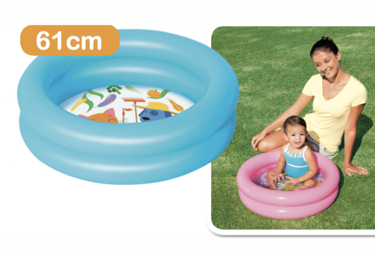 PISCINETTE RONDE 2 BOUDINS - ROSE - BEST WAY