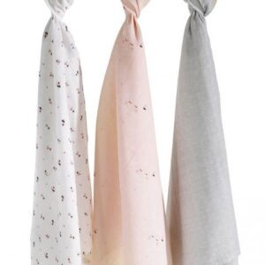 LOT DE 3 LANGES BIO - MISS CHIPIE - BABY WEAR - SAUTHON