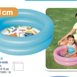 PISCINETTE RONDE 2 BOUDINS - BLEU - MGM