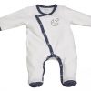 PYJAMAS VELOURS BLANC  - MERLIN - BABY WEAR - SAUTHON
