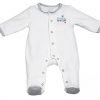 PYJAMAS VELOURS BLANC  - MISTER BOUH - BABY WEAR - SAUTHON