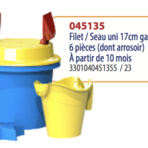 Seau de plage garni 6 accessoires - Bleu - MGM