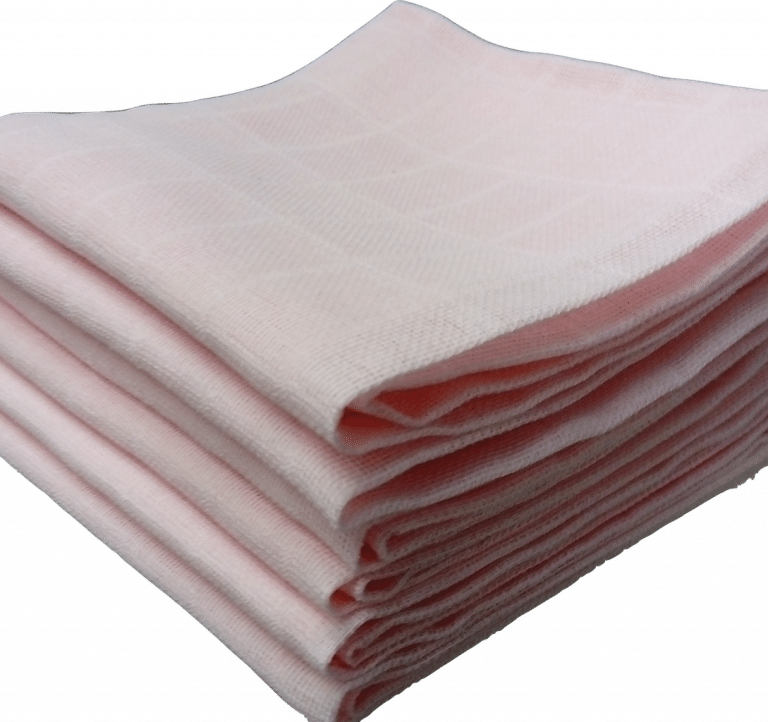 Les Langes/couches en coton tissé - Uni Rose - MIGNON - Image 2