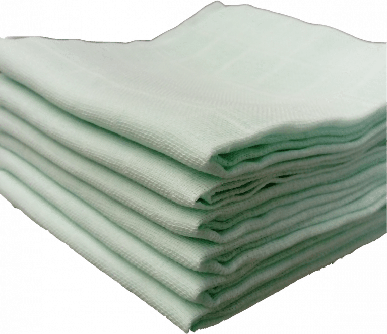 Les Langes/couches en coton tissé - Uni Vert - MIGNON - Image 2