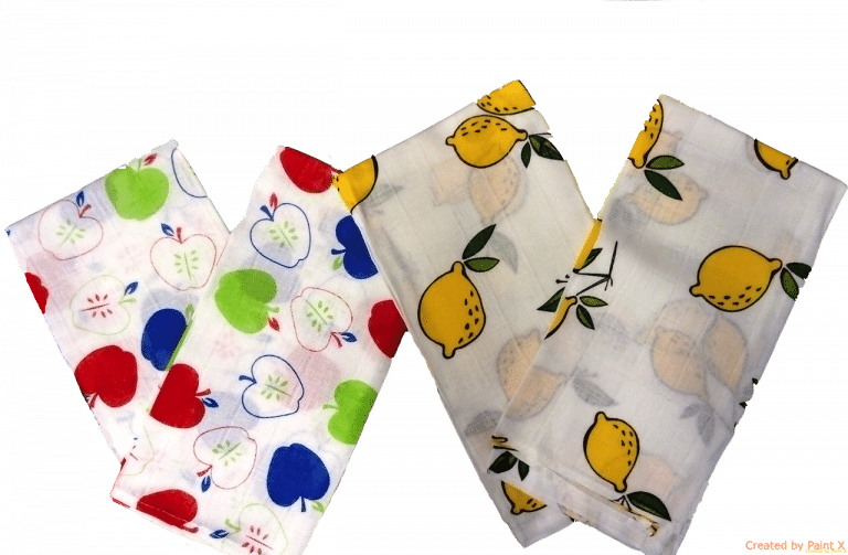 Les Langes/couches en coton tissé - FRUITS - MIGNON - Image 2