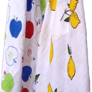 Les Langes/couches en coton tissé - FRUITS - MIGNON
