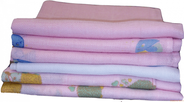 Lot 6 Langes/couches en coton tissé - Coloris Fille - MIGNON - Image 6