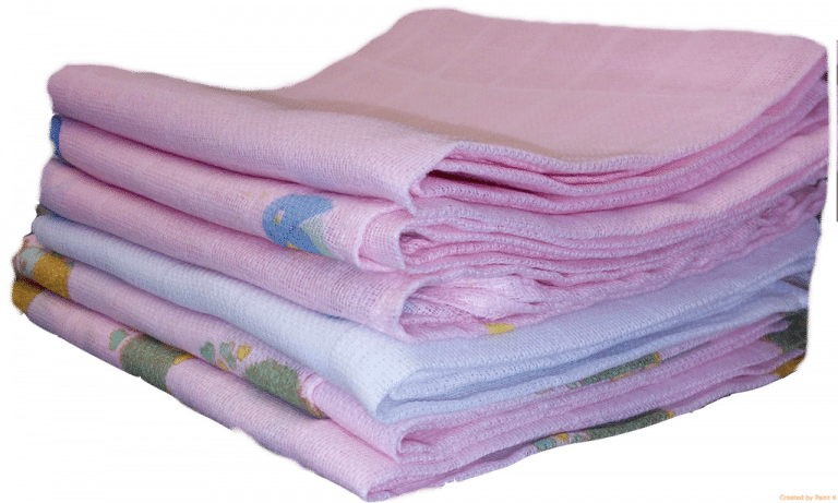 Lot 6 Langes/couches en coton tissé - Coloris Fille - MIGNON - Image 3