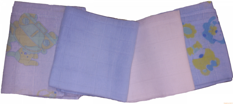 Lot 6 Langes/couches en coton tissé - Coloris Garçon - MIGNON - Image 4