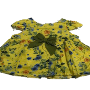 Robe jaune fleurie -BÉBÉ CARAMEL - LA16